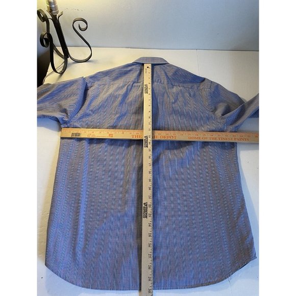 UNTUCKit Blue & Red Plaid Long Sleeve Cotton Button Down Shirt Mens XL - Picture 6 of 6